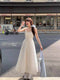 Cotton Spaghetti Straps Midi Dresses